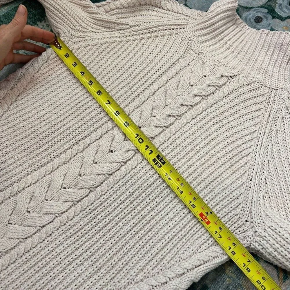 Lululemon Sweater Bring The Cozy Turtleneck Misty Pink Thick Cotton Cableknit 4
